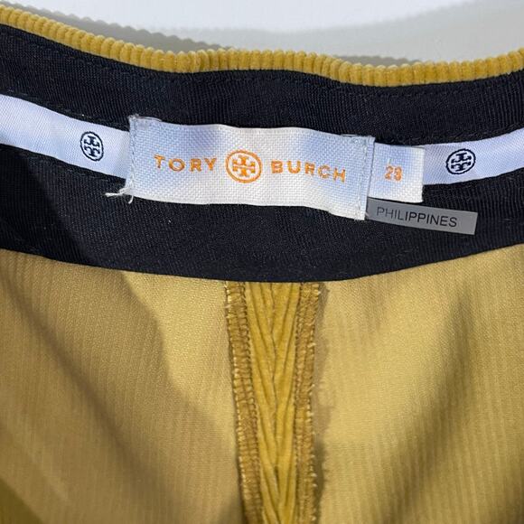 TORY BURCH Women’s Devi Gold Mustard Corduroy Trouser Pant size 29 - Picture 6 of 8